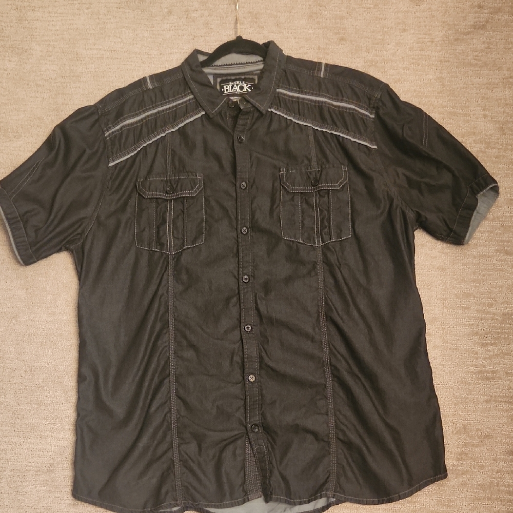 Buckle Men's Dark Casual Button-Down Shirt
